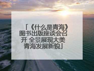 《什么是青海》图书出版座谈会召开 全景展现大美青海发展新貌