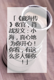 《藏海传》收官，肖战发文：小海，真心地为你开心！你看，有这么多人懂你！
