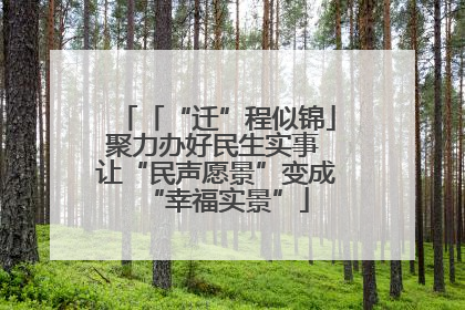 「“迁”程似锦」聚力办好民生实事 让“民声愿景”变成“幸福实景”