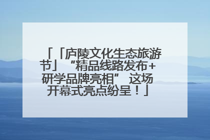 「庐陵文化生态旅游节」“精品线路发布+研学品牌亮相” 这场开幕式亮点纷呈！