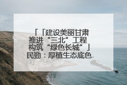 「建设美丽甘肃 推进“三北”工程 构筑“绿色长城”」民勤：厚植生态底色 筑牢绿色屏障