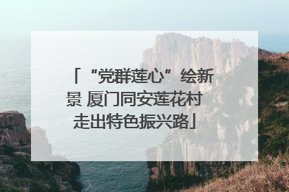 “党群莲心”绘新景 厦门同安莲花村走出特色振兴路