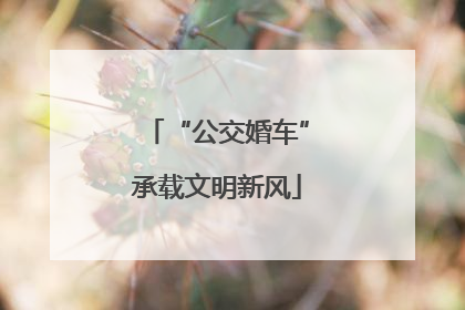 “公交婚车”承载文明新风