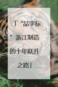 “品字标”浙江制造的十年跃升之路