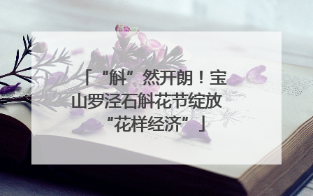 “斛”然开朗！宝山罗泾石斛花节绽放“花样经济”