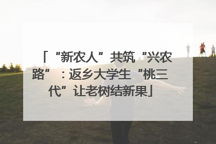 “新农人”共筑“兴农路”：返乡大学生“桃三代”让老树结新果