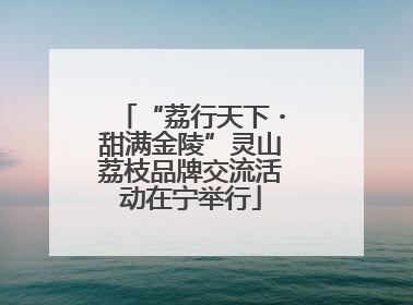 “荔行天下・甜满金陵”灵山荔枝品牌交流活动在宁举行