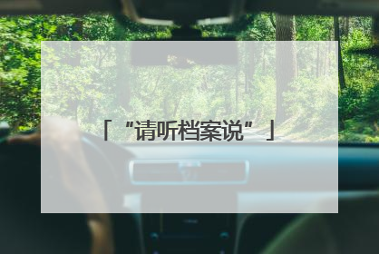 “请听档案说”