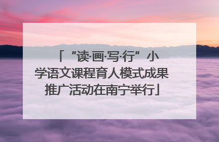 “读·画·写·行”小学语文课程育人模式成果推广活动在南宁举行