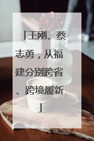 王刚、蔡志勇，从福建分别跨省、跨境履新