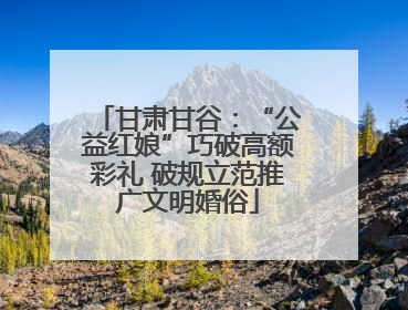 甘肃甘谷：“公益红娘”巧破高额彩礼 破规立范推广文明婚俗