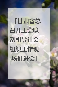 甘肃省总召开工会联系引导社会组织工作现场推进会