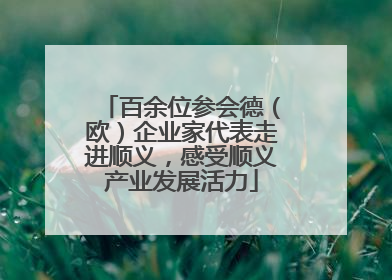 百余位参会德（欧）企业家代表走进顺义，感受顺义产业发展活力