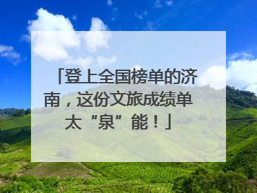 登上全国榜单的济南，这份文旅成绩单太“泉”能！