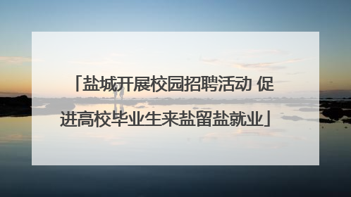 盐城开展校园招聘活动 促进高校毕业生来盐留盐就业