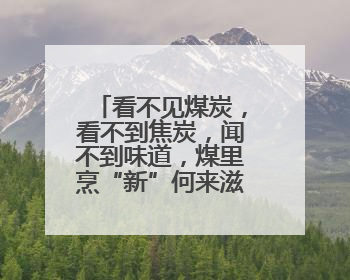 看不见煤炭，看不到焦炭，闻不到味道，煤里烹“新”何来滋味？