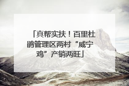 真帮实扶！百里杜鹃管理区两村“威宁鸡”产销两旺