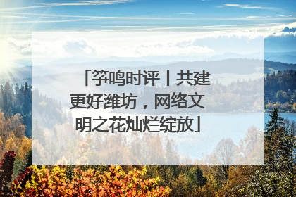 筝鸣时评丨共建更好潍坊，网络文明之花灿烂绽放