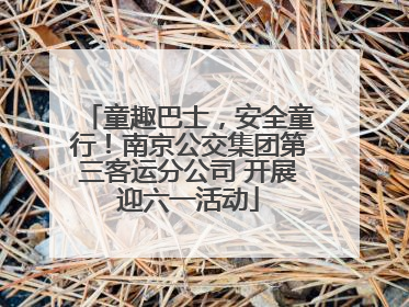 童趣巴士，安全童行！南京公交集团第三客运分公司 开展迎六一活动