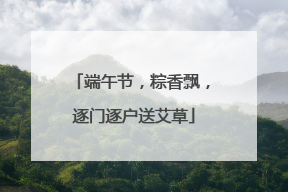 端午节，粽香飘，逐门逐户送艾草