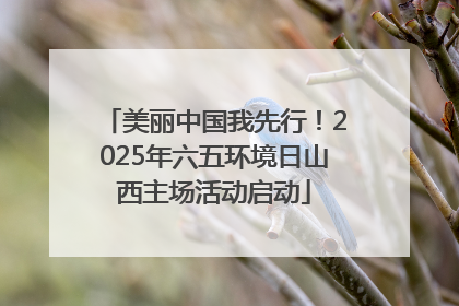 美丽中国我先行！2025年六五环境日山西主场活动启动