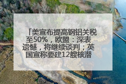 美宣布提高钢铝关税至50%，欧盟：深表遗憾，将继续谈判；英国宣称要建12艘核潜艇；马斯克最新发声：不想为美政府所做的一切承担责任丨早报