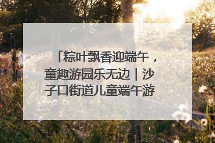 粽叶飘香迎端午，童趣游园乐无边｜沙子口街道儿童端午游园活动圆满落幕
