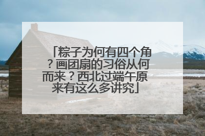 粽子为何有四个角？画团扇的习俗从何而来？西北过端午原来有这么多讲究