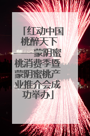 红动中国 桃醉天下——蒙阴蜜桃消费季暨蒙阴蜜桃产业推介会成功举办