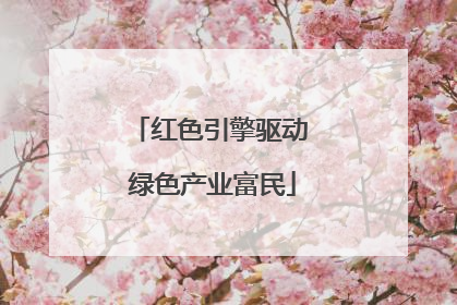红色引擎驱动 绿色产业富民