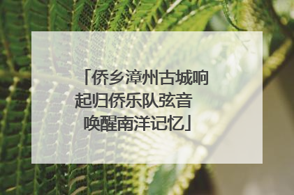 侨乡漳州古城响起归侨乐队弦音 唤醒南洋记忆