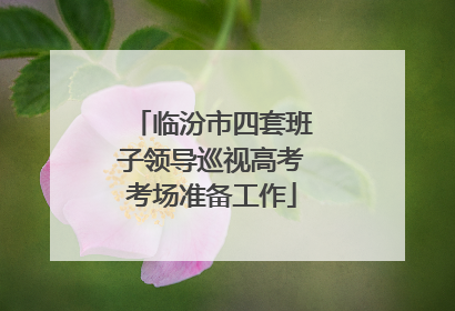 临汾市四套班子领导巡视高考考场准备工作