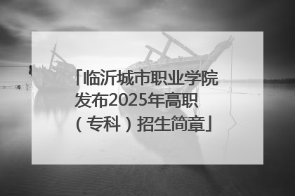 临沂城市职业学院发布2025年高职（专科）招生简章
