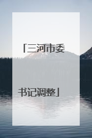 三河市委书记调整