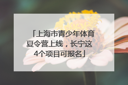 上海市青少年体育夏令营上线，长宁这4个项目可报名