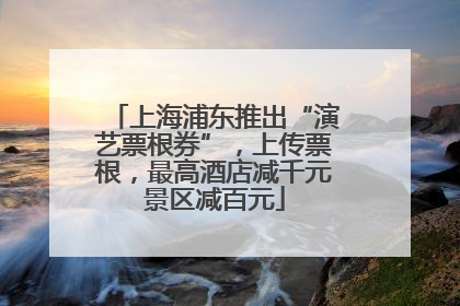 上海浦东推出“演艺票根券”，上传票根，最高酒店减千元景区减百元