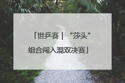 世乒赛｜“莎头”组合闯入混双决赛