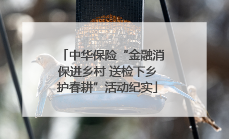 中华保险“金融消保进乡村 送检下乡护春耕”活动纪实