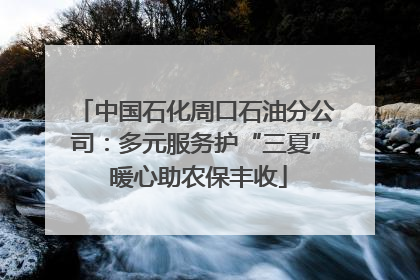 中国石化周口石油分公司：多元服务护“三夏” 暖心助农保丰收