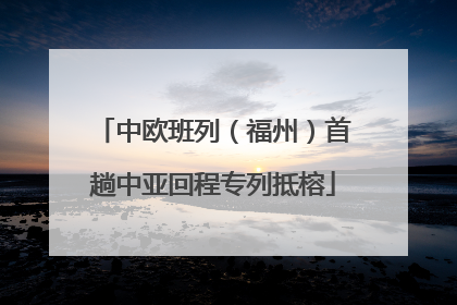 中欧班列（福州）首趟中亚回程专列抵榕