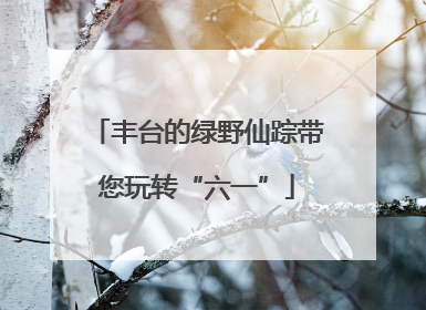 丰台的绿野仙踪带您玩转“六一”