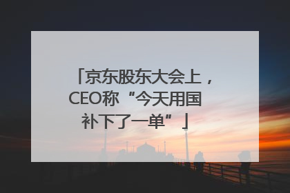 京东股东大会上，CEO称“今天用国补下了一单”
