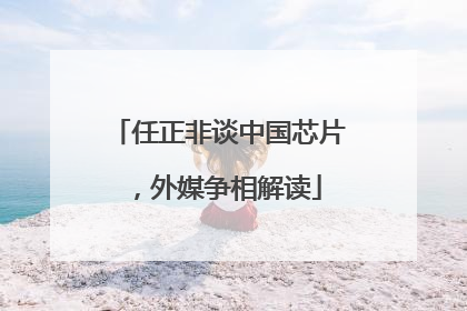 任正非谈中国芯片，外媒争相解读