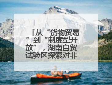 从“货物贸易”到“制度型开放”，湖南自贸试验区探索对非合作新模式