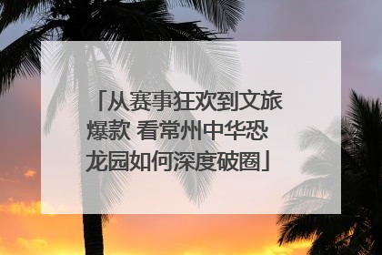 从赛事狂欢到文旅爆款 看常州中华恐龙园如何深度破圈