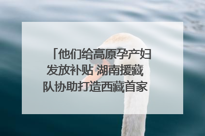 他们给高原孕产妇发放补贴 湖南援藏队协助打造西藏首家高原产儿协同中心