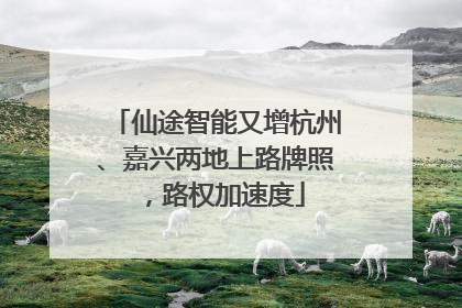 仙途智能又增杭州、嘉兴两地上路牌照，路权加速度
