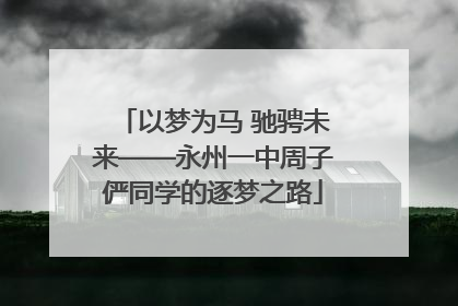 以梦为马 驰骋未来——永州一中周子俨同学的逐梦之路