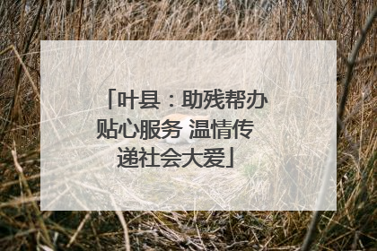 叶县：助残帮办贴心服务 温情传递社会大爱