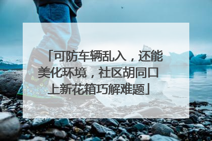 可防车辆乱入，还能美化环境，社区胡同口上新花箱巧解难题